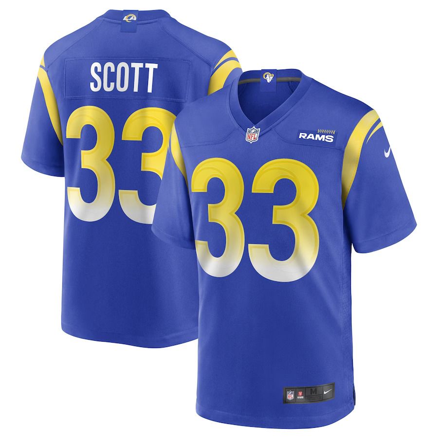 Men Los Angeles Rams #33 Nick Scott Nike Royal Game NFL Jersey